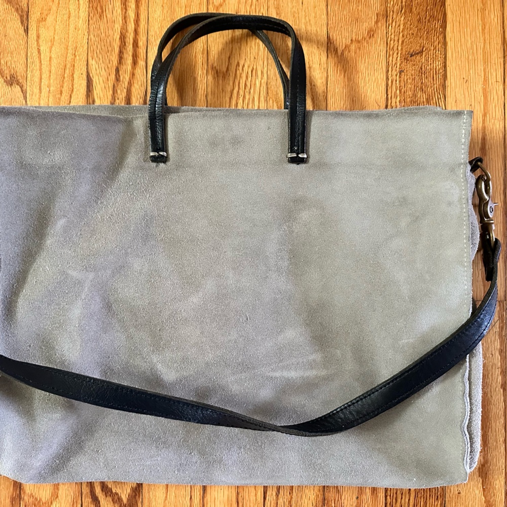 Clare V Simple Tote - grey suede